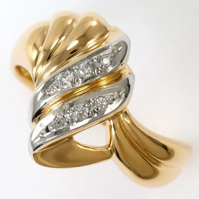Pre-owned Unbranded Platinum Yellow Gold Yellow Gold (18k) Platinum 900 Band Ring () In Platinum, Yellow Gold