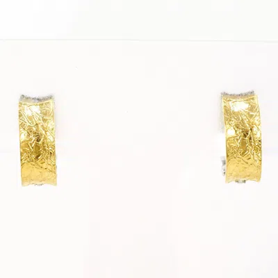 Pre-owned Unbranded Platinum Yellow Gold Yellow Gold (18k) Platinum 900 Hoop Earrings () In Multi
