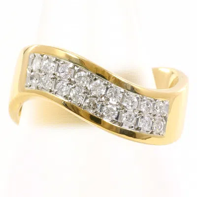 Pre-owned Unbranded Platinum Yellow Gold Yellow Gold (18k) Platinum Band Ring () In Multi
