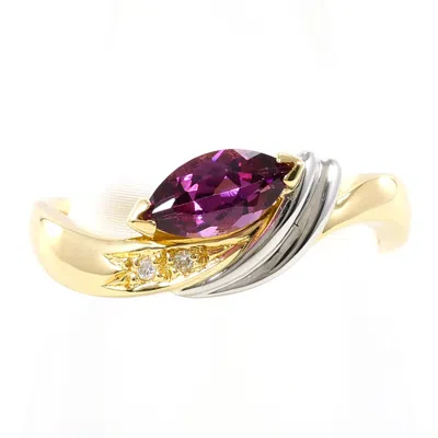 Pre-owned Unbranded Platinum Yellow Gold Yellow Gold (18k) Platinum Band Ring () In Multi