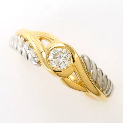 Pre-owned Unbranded Platinum Yellow Gold Yellow Gold (18k) Platinum Band Ring () In Multi