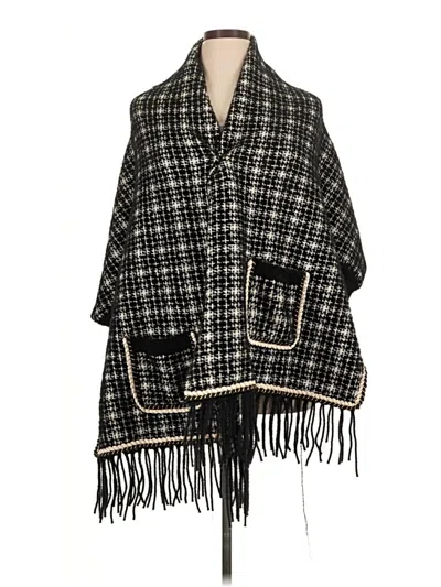 Pre-owned Unbranded Poncho In Black