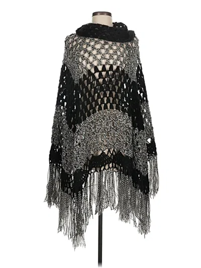 Pre-owned Unbranded Poncho In Black