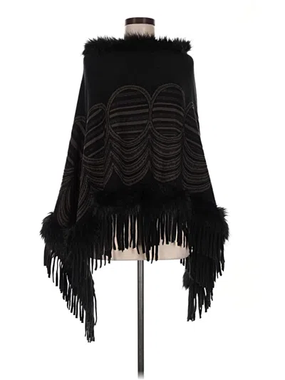 Pre-owned Unbranded Poncho In Black