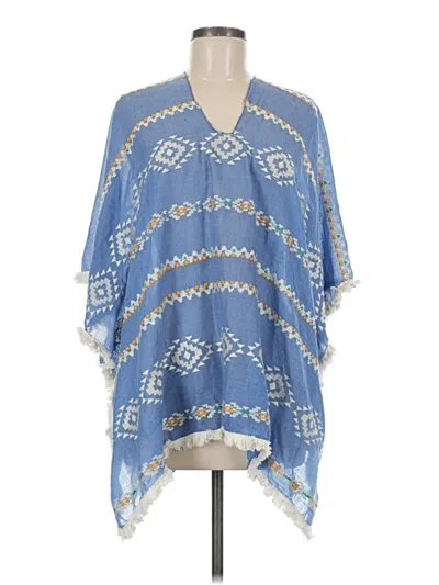 Pre-owned Unbranded Poncho In Blue
