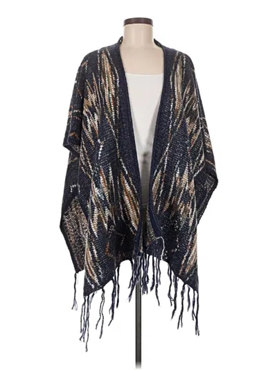 Pre-owned Unbranded Poncho In Blue