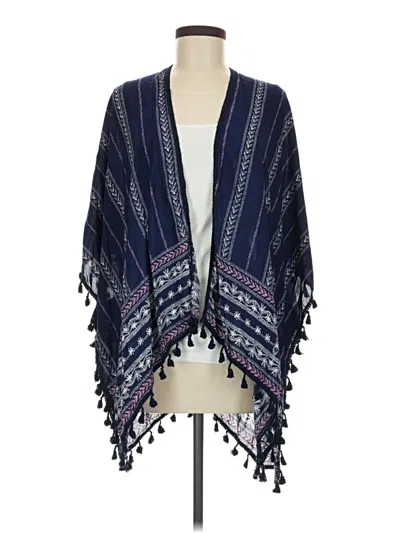 Pre-owned Unbranded Poncho In Blue