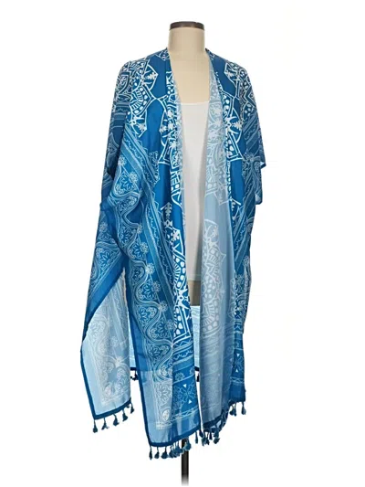 Pre-owned Unbranded Poncho In Blue