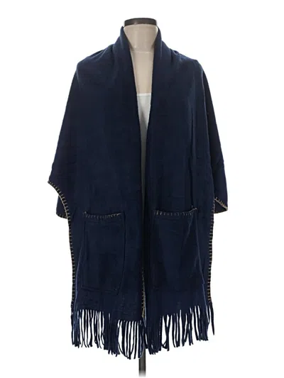 Pre-owned Unbranded Poncho In Blue