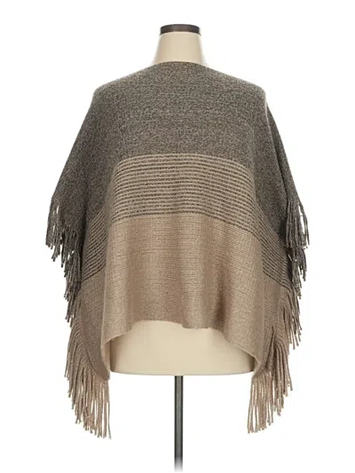 Pre-owned Unbranded Poncho In Brown