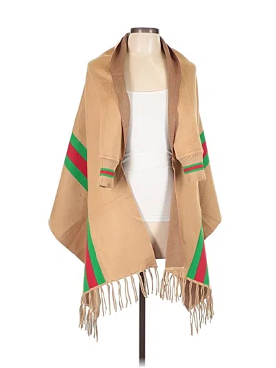 Pre-owned Unbranded Poncho In Brown