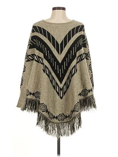Pre-owned Unbranded Poncho In Brown