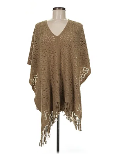Pre-owned Unbranded Poncho In Brown