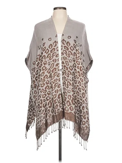 Pre-owned Unbranded Poncho In Brown