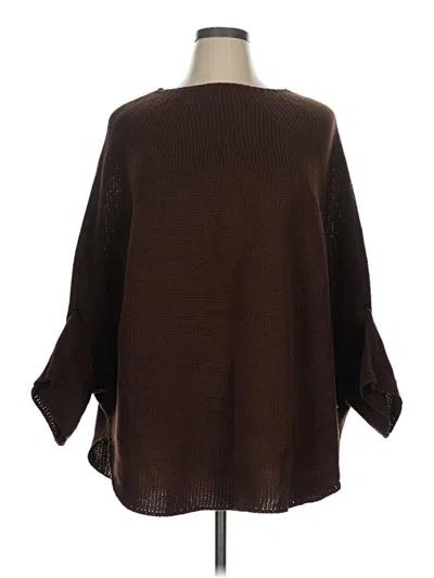 Pre-owned Unbranded Poncho In Brown