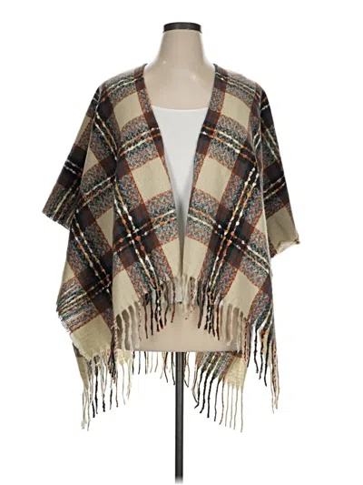 Pre-owned Unbranded Poncho In Brown