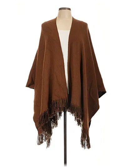 Pre-owned Unbranded Poncho In Brown