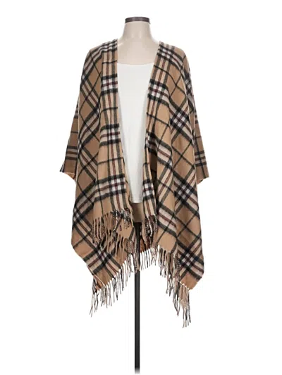 Pre-owned Unbranded Poncho In Brown