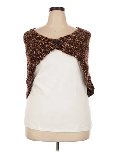 Pre-owned Unbranded Poncho In Brown
