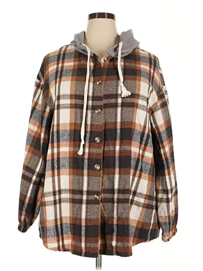 Pre-owned Unbranded Poncho In Brown