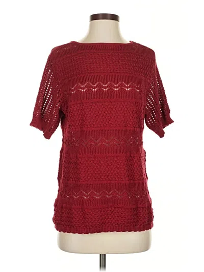 Pre-owned Unbranded Poncho In Burgundy