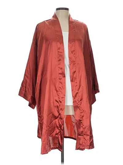 Pre-owned Unbranded Poncho In Burgundy