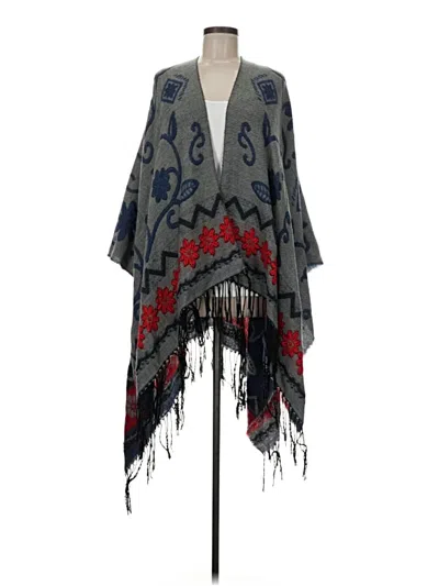 Pre-owned Unbranded Poncho In Gray