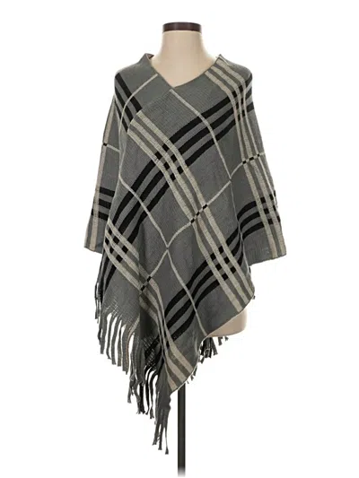 Pre-owned Unbranded Poncho In Gray