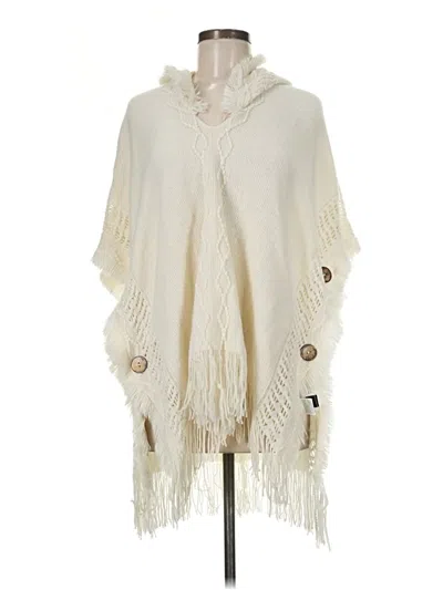 Pre-owned Unbranded Poncho In Ivory