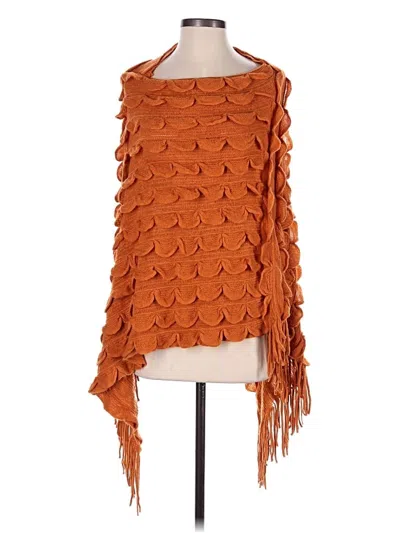 Pre-owned Unbranded Poncho In Orange