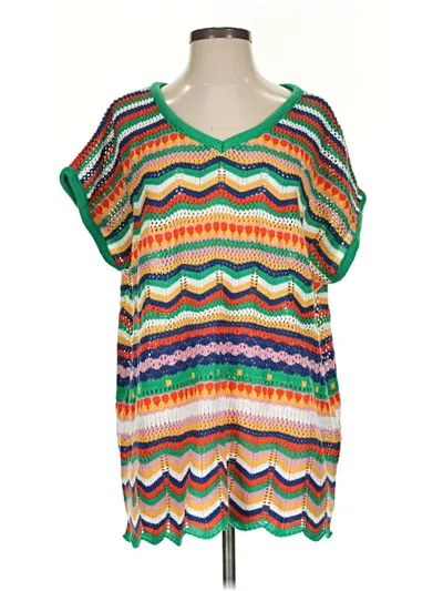Pre-owned Unbranded Poncho In Orange