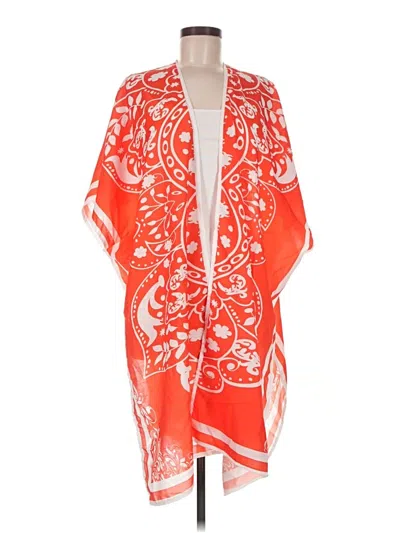 Pre-owned Unbranded Poncho In Orange