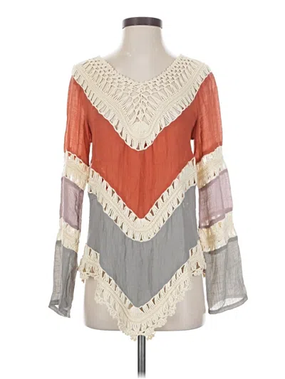 Pre-owned Unbranded Poncho In Orange
