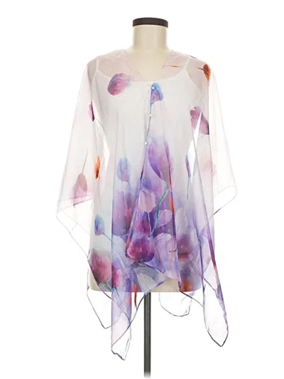 Pre-owned Unbranded Poncho In Purple