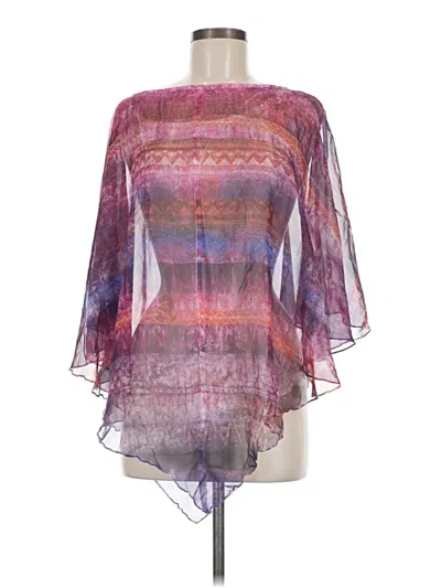 Pre-owned Unbranded Poncho In Purple