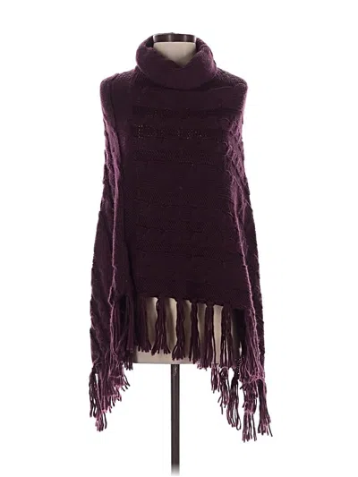 Pre-owned Unbranded Poncho In Purple