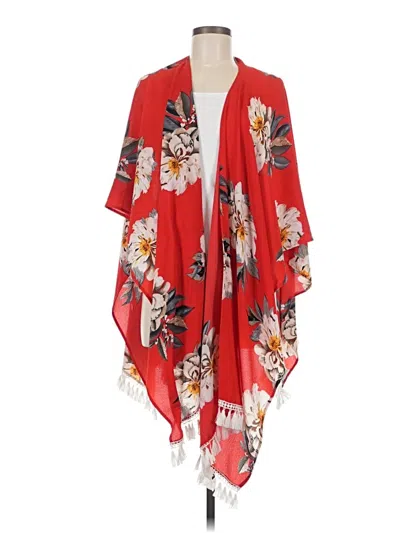 Pre-owned Unbranded Poncho In Red