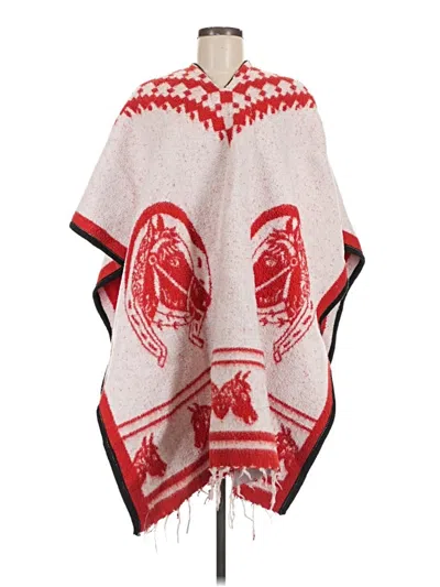 Pre-owned Unbranded Poncho In Red