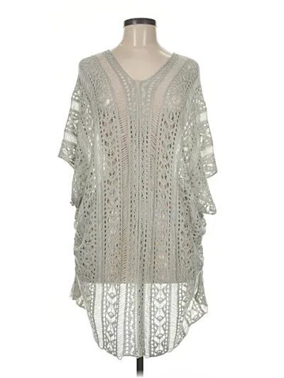 Pre-owned Unbranded Poncho In Silver