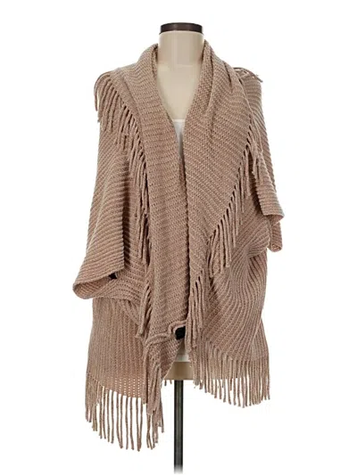 Pre-owned Unbranded Poncho In Tan