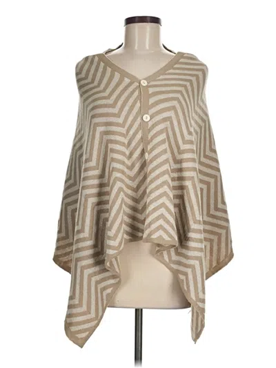 Pre-owned Unbranded Poncho In Tan