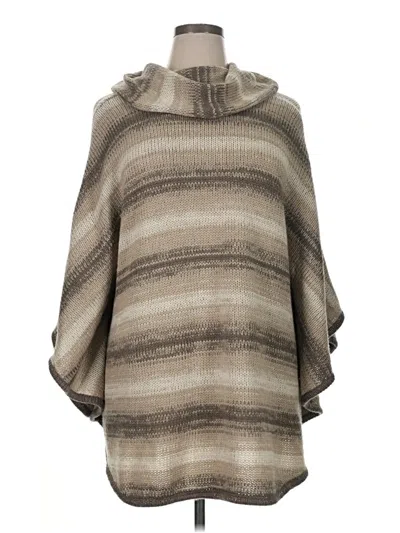 Pre-owned Unbranded Poncho In Tan