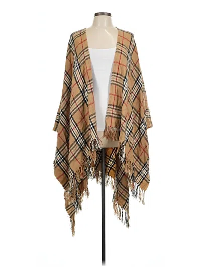 Pre-owned Unbranded Poncho In Tan