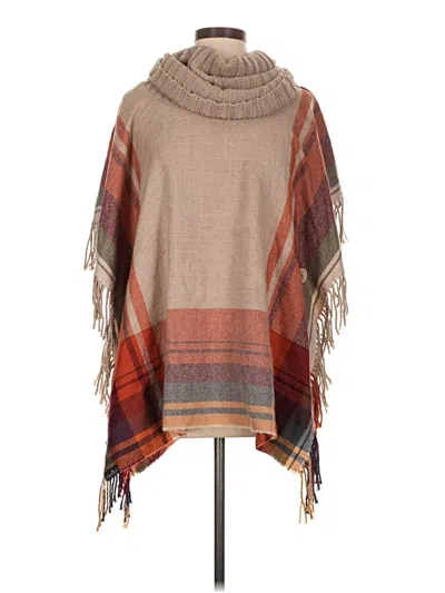 Pre-owned Unbranded Poncho In Tan