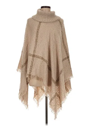 Pre-owned Unbranded Poncho In Tan