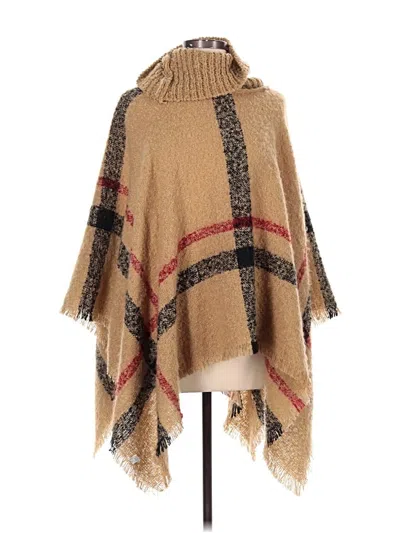 Pre-owned Unbranded Poncho In Tan