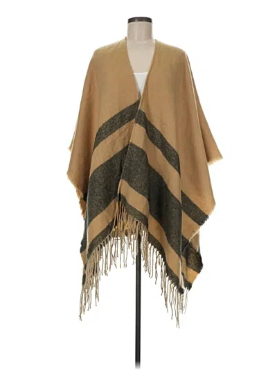 Pre-owned Unbranded Poncho In Tan