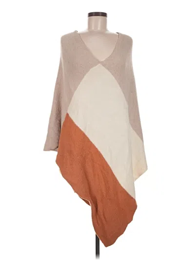 Pre-owned Unbranded Poncho In Tan