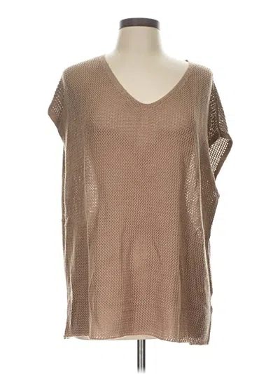 Pre-owned Unbranded Poncho In Tan