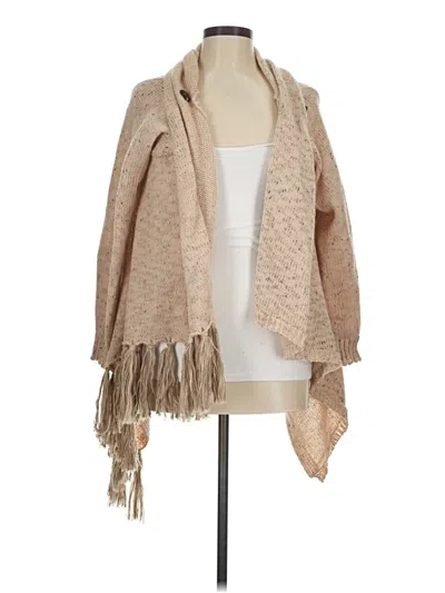 Pre-owned Unbranded Poncho In Tan